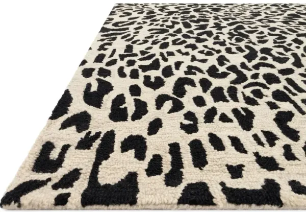 MASAI MAS-02 BLACK/IVORY 3'6 X 5'6 ACCENT RUG