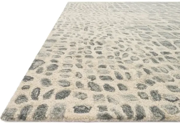 MASAI MAS-03 SILVER GREY/IVORY 3'6 X 5'6 ACCENT RUG