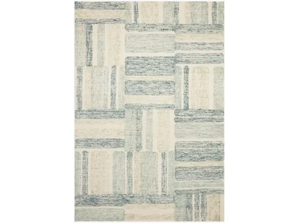 MILO MLO-04 AQUA/DENIM 2'6 X 7'6 RUNNER RUG