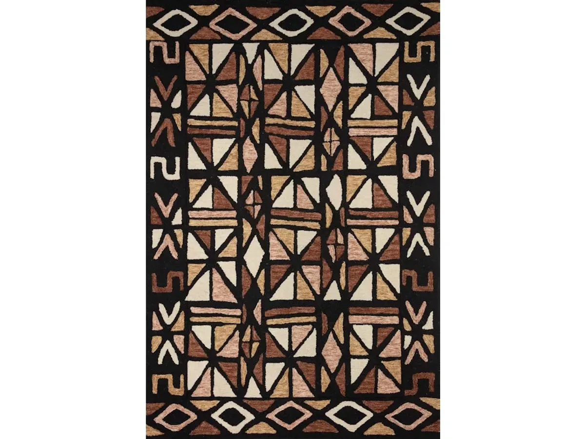 NALA NAL-05 SPICE/BLACK 2'3 X 3'9 ACCENT RUG