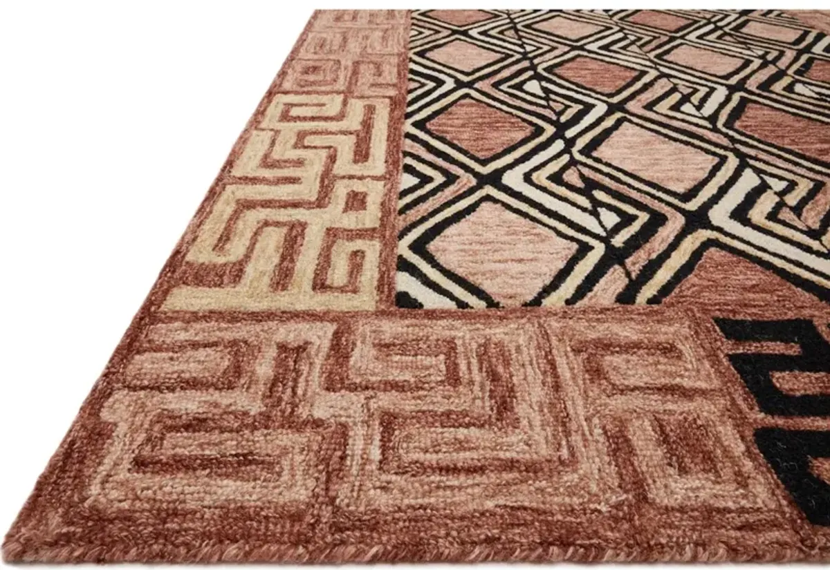 NALA NAL-06 ROSE/BLACK 2'3 X 3'9 ACCENT RUG