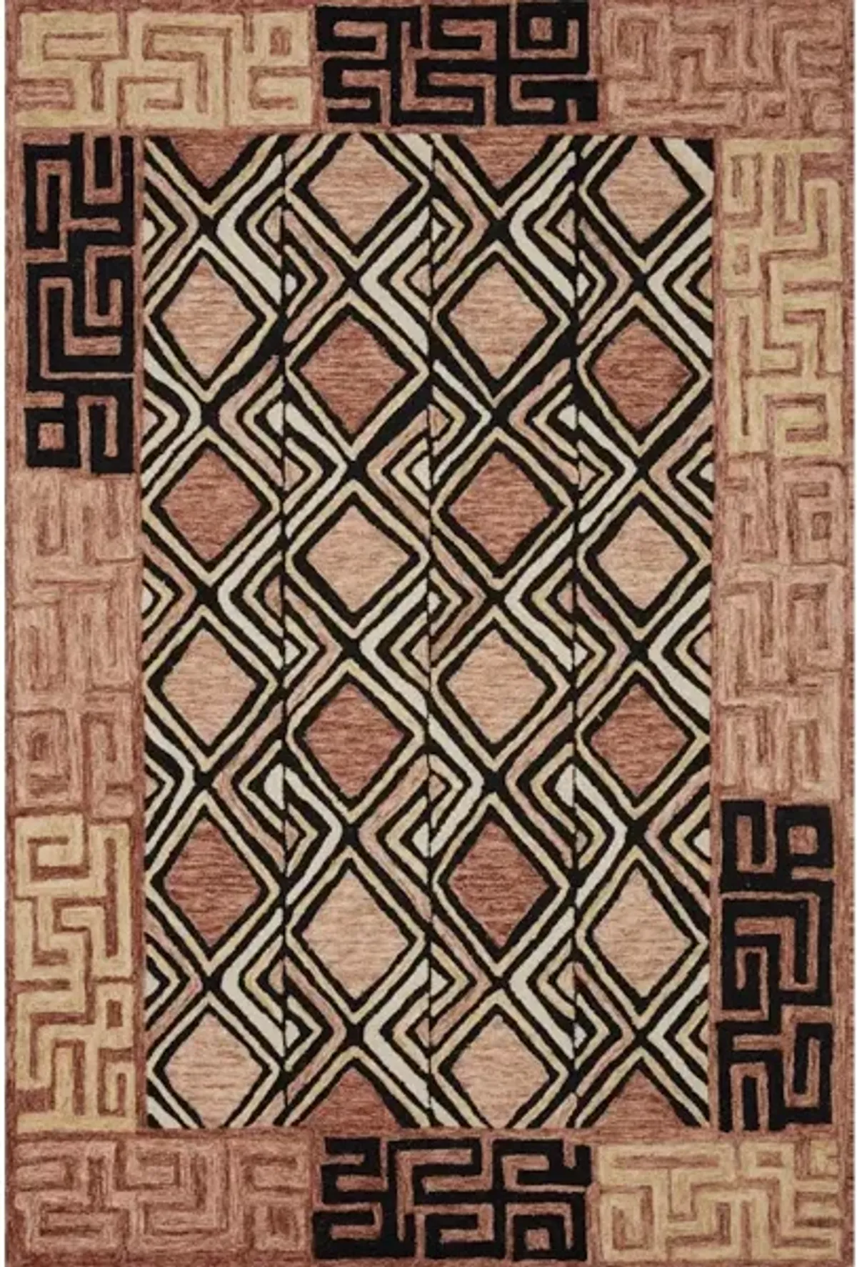 NALA NAL-06 ROSE/BLACK 2'3 X 3'9 ACCENT RUG