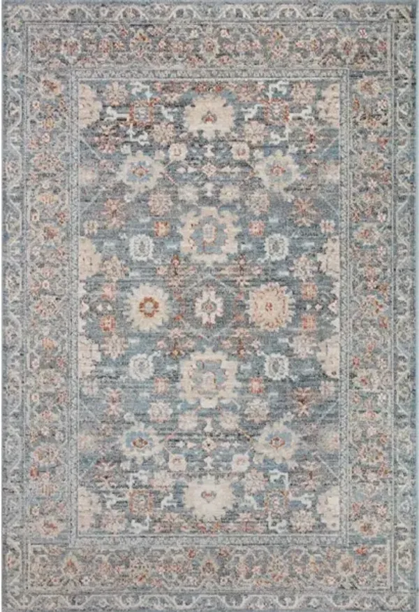 ODETTE ODT-07 SKY/RUST 6'7 X 9'6 AREA RUG