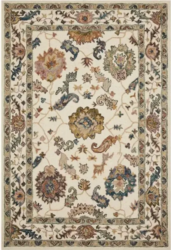 PADMA PMA-01 WHITE/MULTI 9'3 X 13' AREA RUG