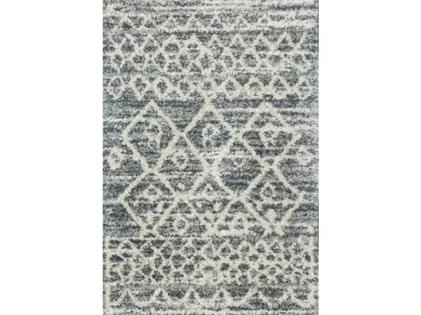 QUINCY QC-02 GRAPHITE/BEIGE 2'3 X 8'0 RUNNER RUG