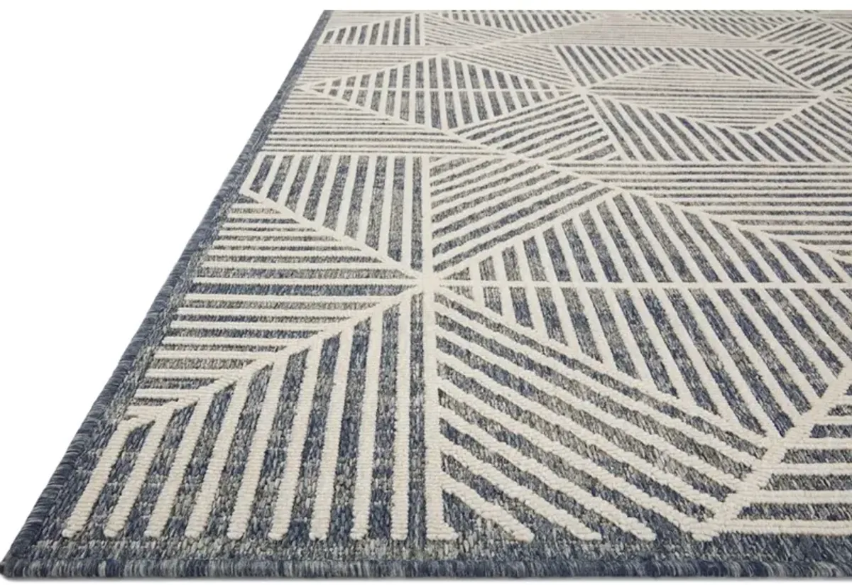 RAINIER RAI-03 DENIM/IVORY 5'3 X 7'7 AREA RUG