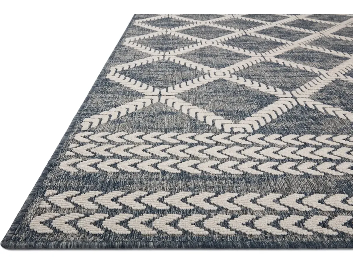 RAINIER RAI-05 DENIM/IVORY 5'3 X 7'7 AREA RUG