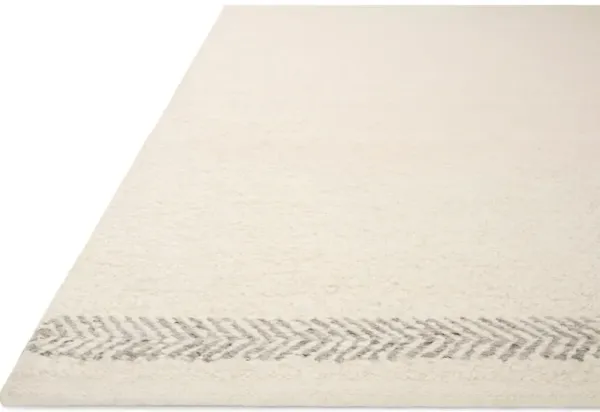 REYLA RLA-01 IVORY/SILVER 5'0 X 7'6 AREA RUG