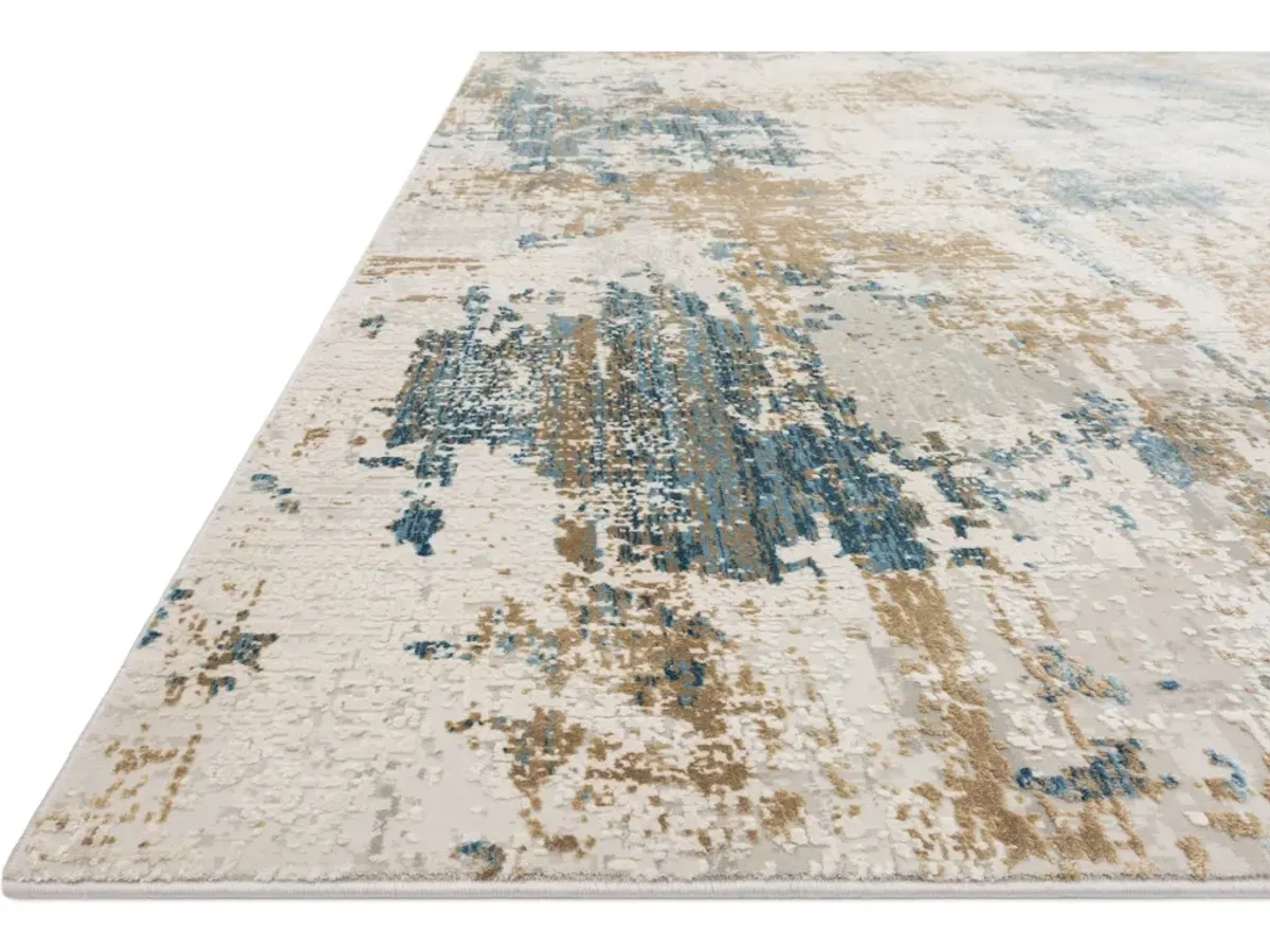 SIENNE SIE-04 IVORY/GOLD 6'7 X 9'2 AREA RUG