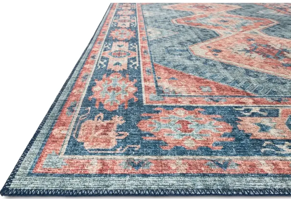 SKYE SKY-03 TURQUOISE/TERRACOTTA 7' X 9' AREA RUG