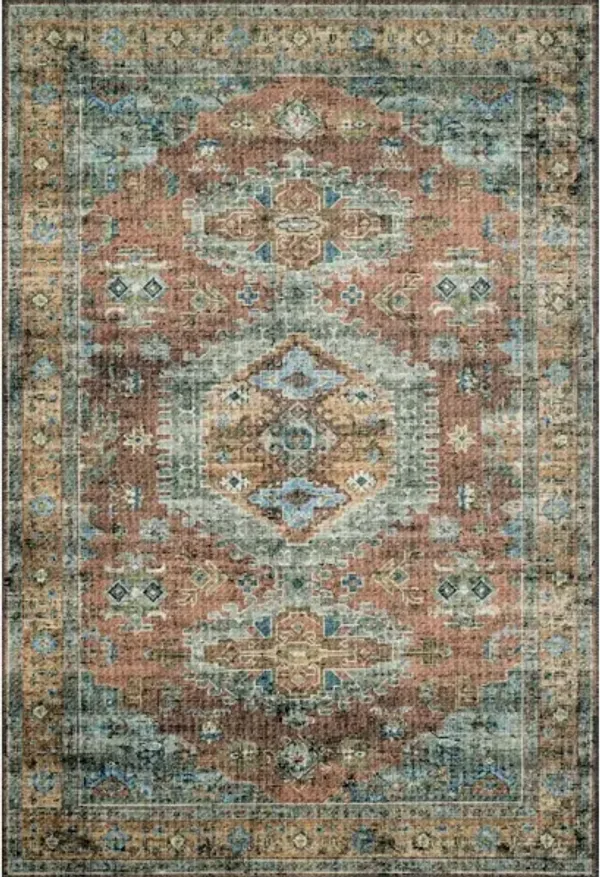 SKYE SKY-07 TERRACOTTA/SKY 7' X 9' AREA RUG