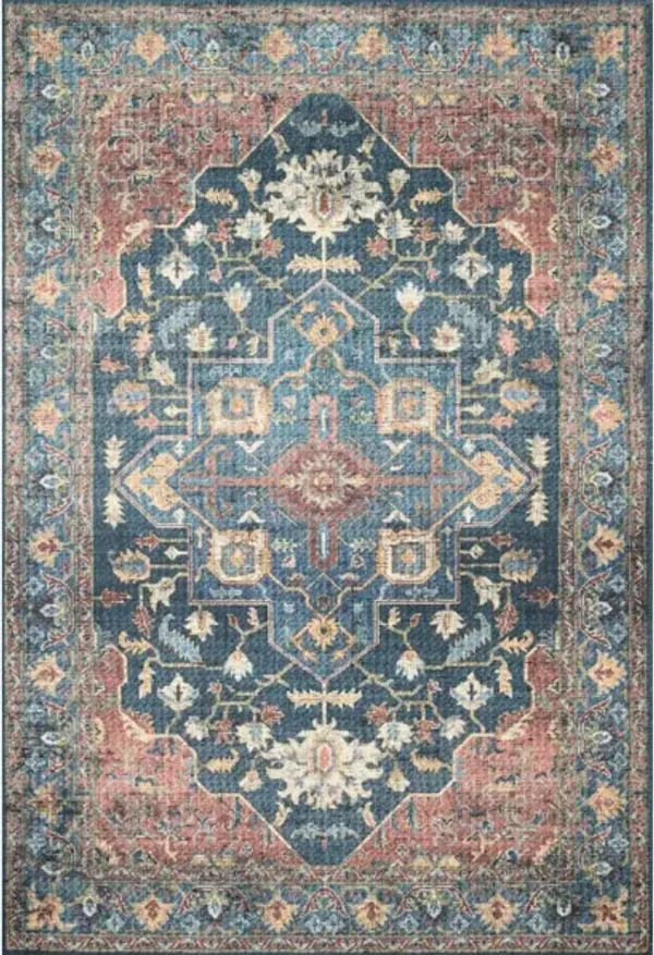 SKYE SKY-08 DENIM/BRICK 7' X 9' AREA RUG