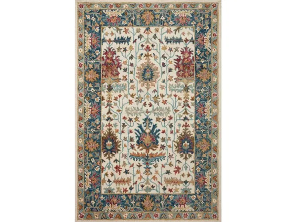 VICTORIA VK-23 IVORY/SKY 7'9 X 9'9 AREA RUG