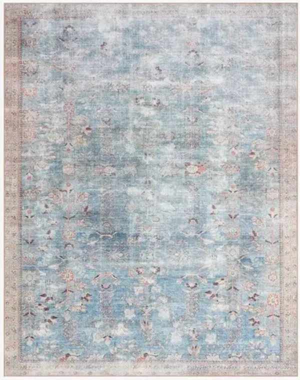 WYNTER WYN-06 TEAL/MULTI 2'6 X 9'6 RUNNER RUG