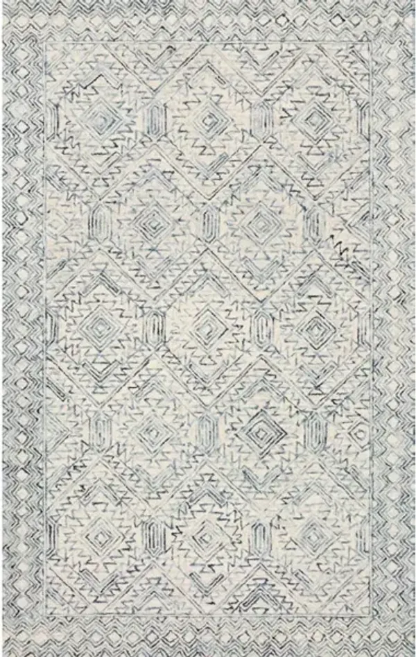 ZIVA ZV-03 BLUESTONE 2'6 X 7'6 RUNNER RUG