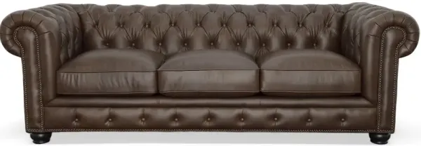 Carlton Brown Leather Chesterfield Sofa