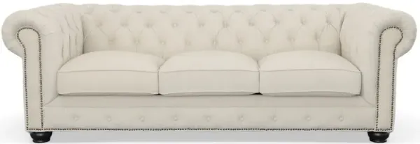 Carlton Tufted Chesterfield Sofa in Ivory