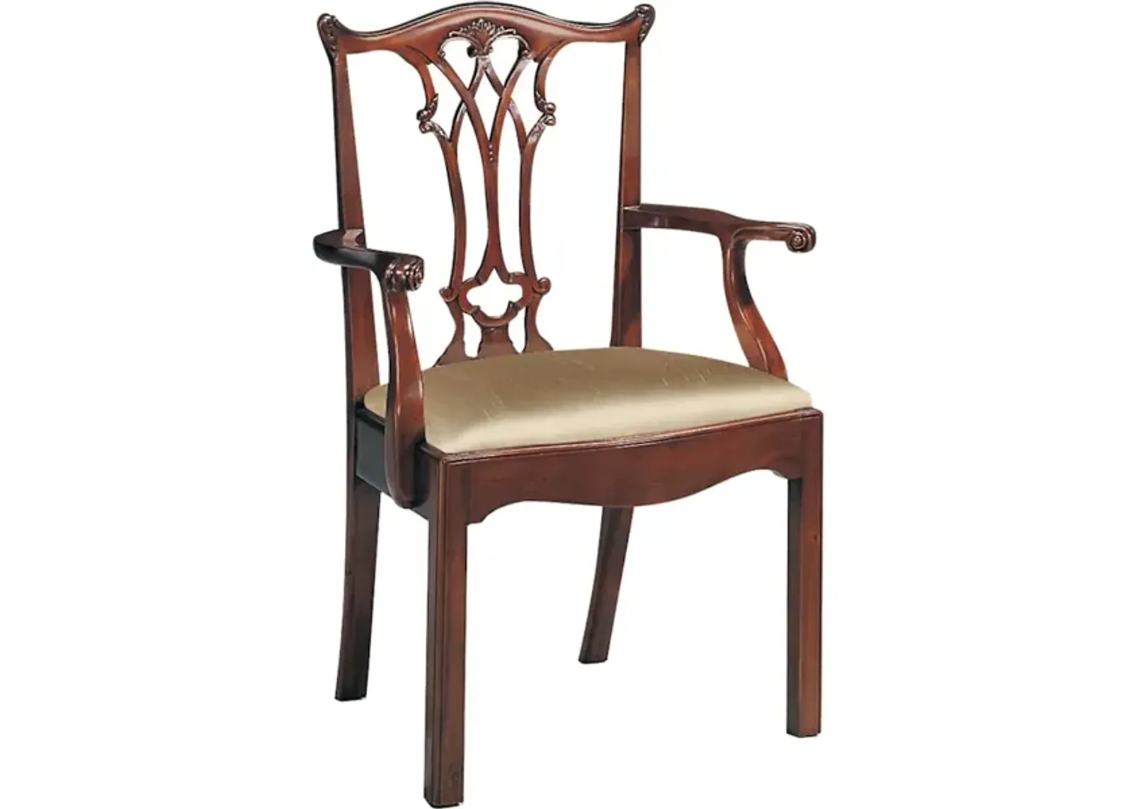 Connecticut Polished Mahogany Arm Chair