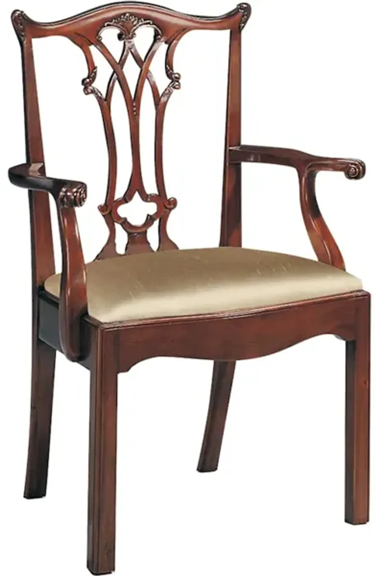 Connecticut Polished Mahogany Arm Chair