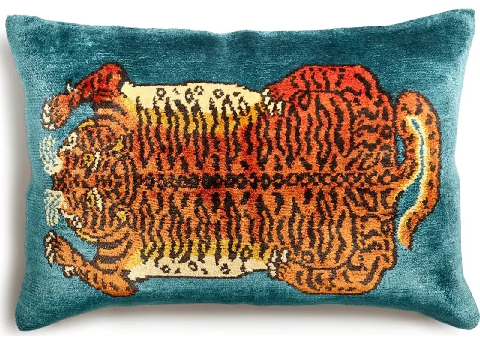 Cali's Cat Teal Pillow