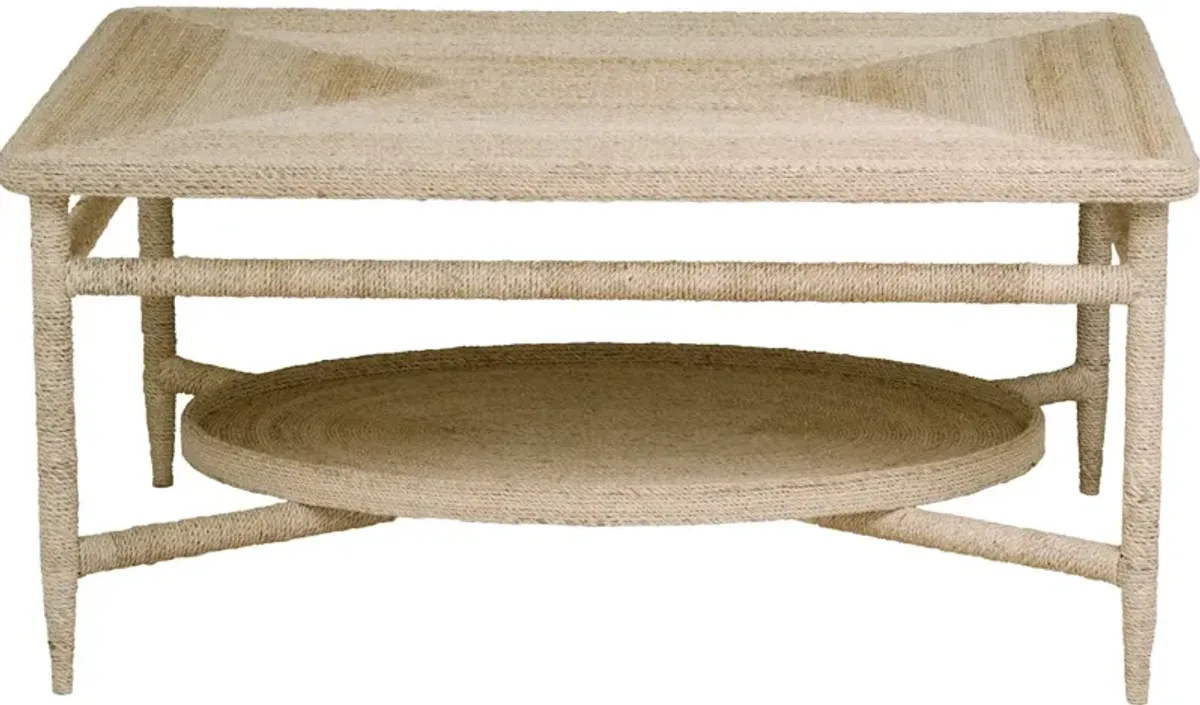 Galleried Abaca Cocktail Table (Sh02-061819)