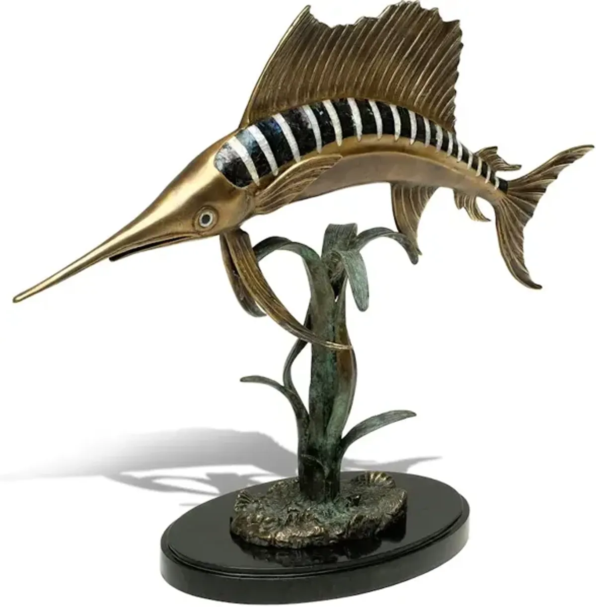 Mighty Sailfish Sculpture (Sh41-082616)