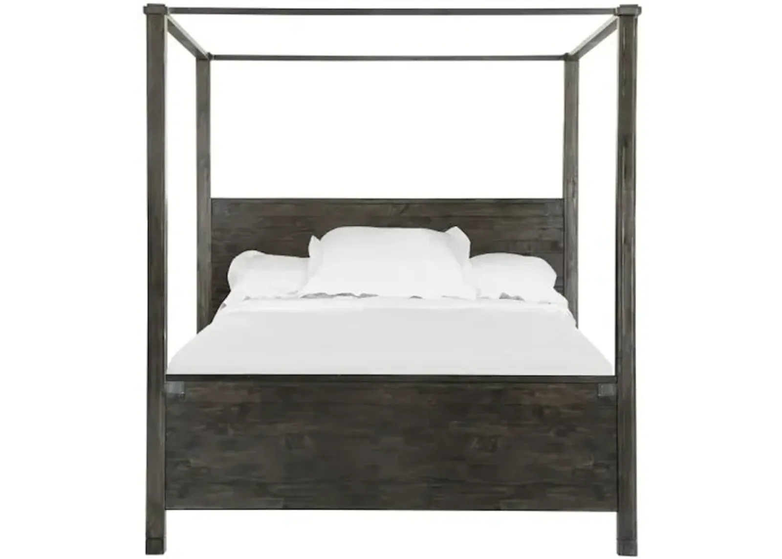 Wood King Poster Bed HBFBShort CanopiesSlats KD