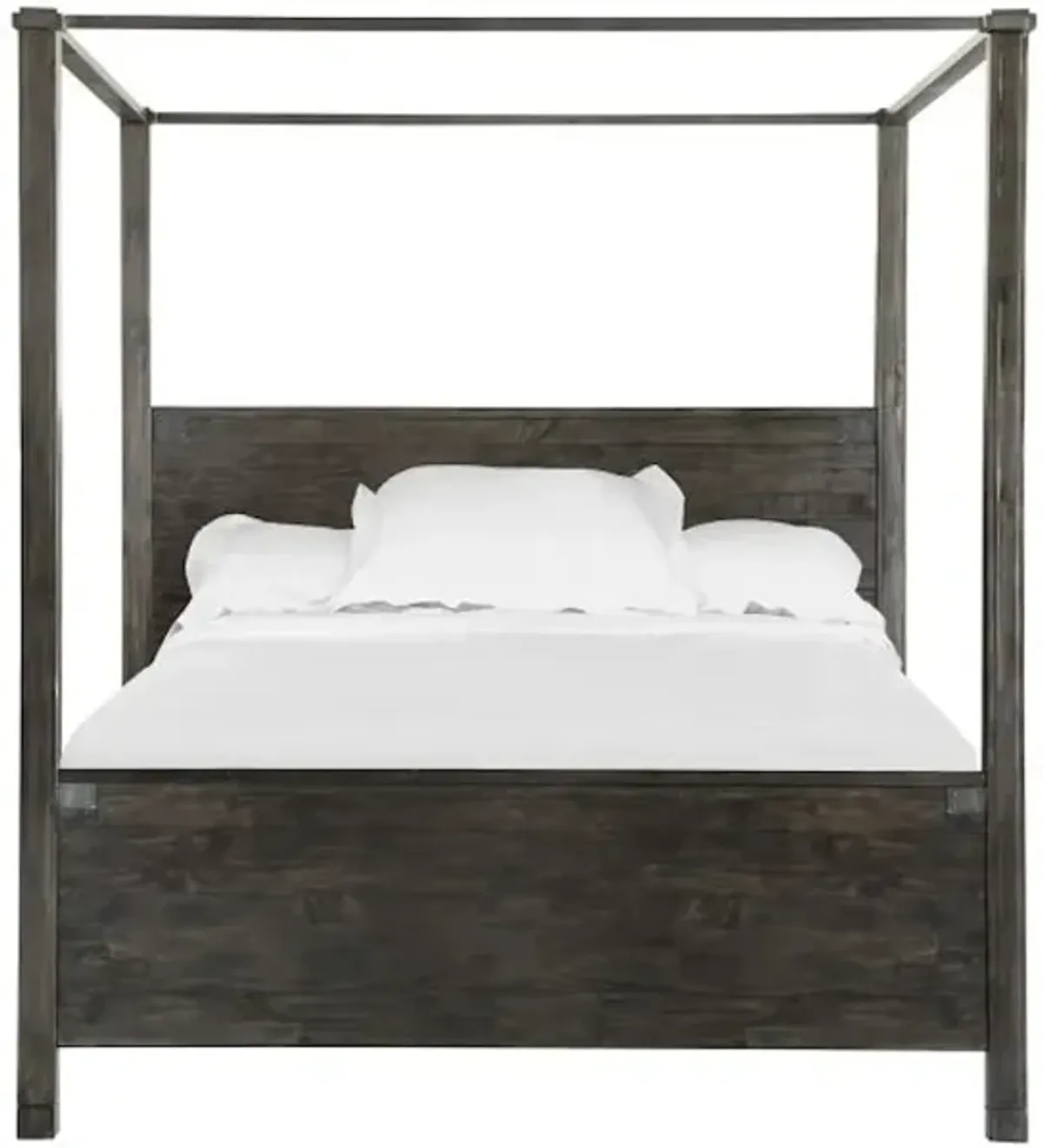 Wood King Poster Bed HBFBShort CanopiesSlats KD