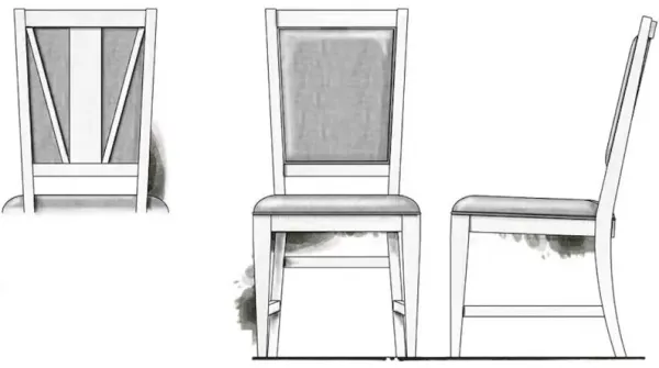 Step Up Side Chair with Upholstered Seat and Back (2/ctn)