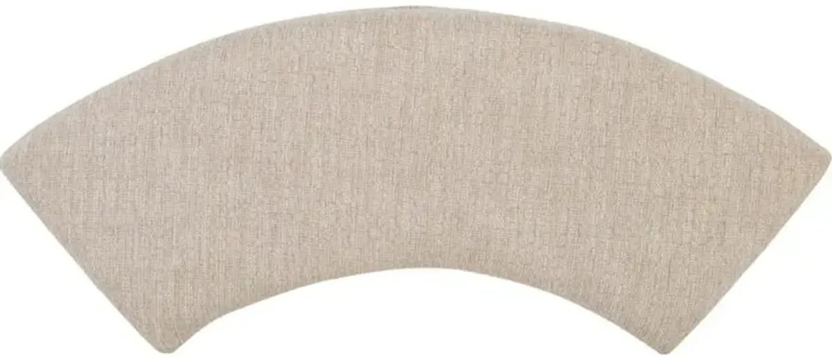 Curved Bench with Upholstered Seat