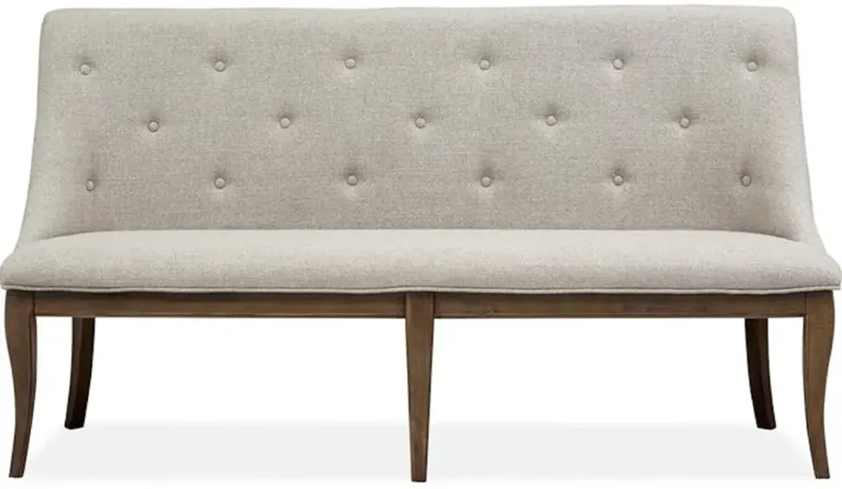 Bench with Upholstered Seat and Back