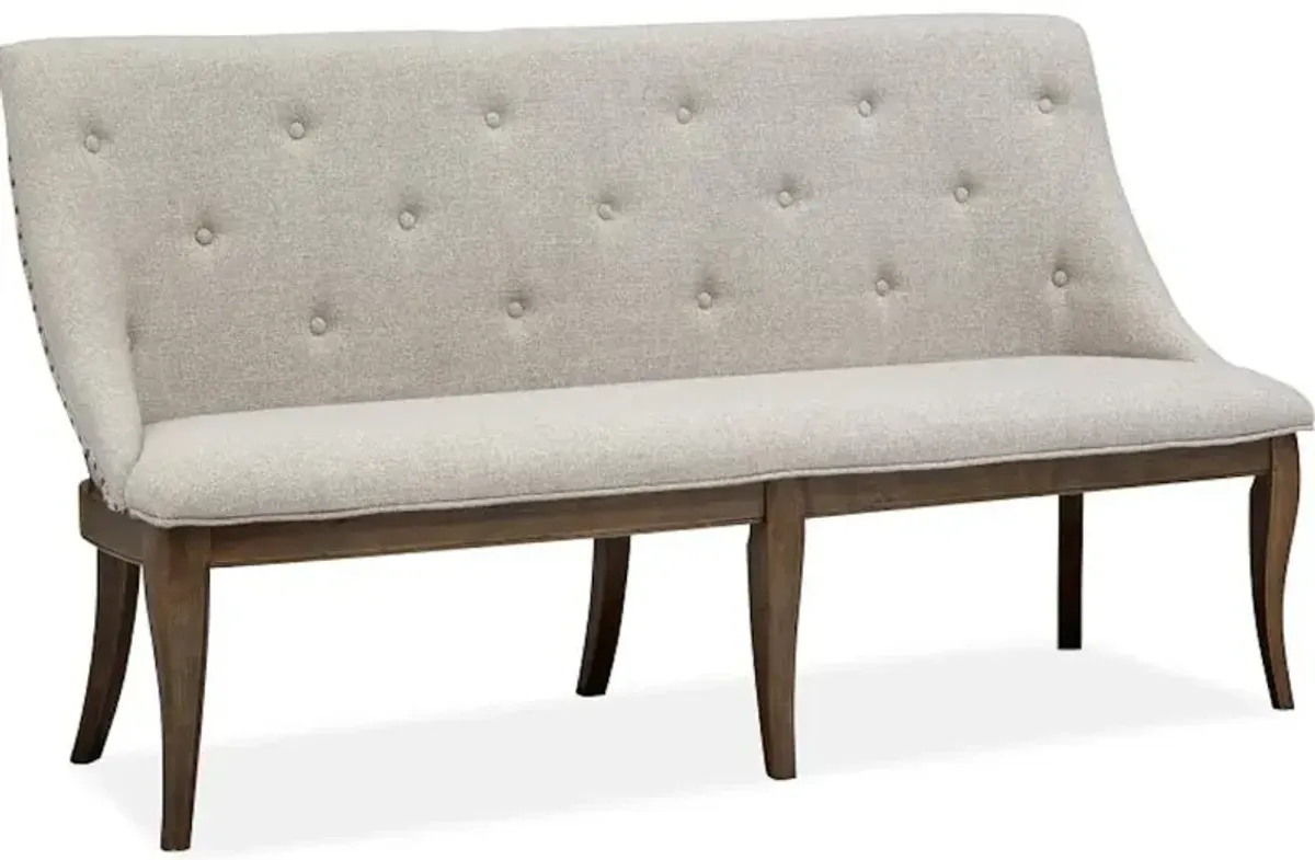 Bench with Upholstered Seat and Back