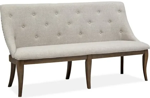 Bench with Upholstered Seat and Back