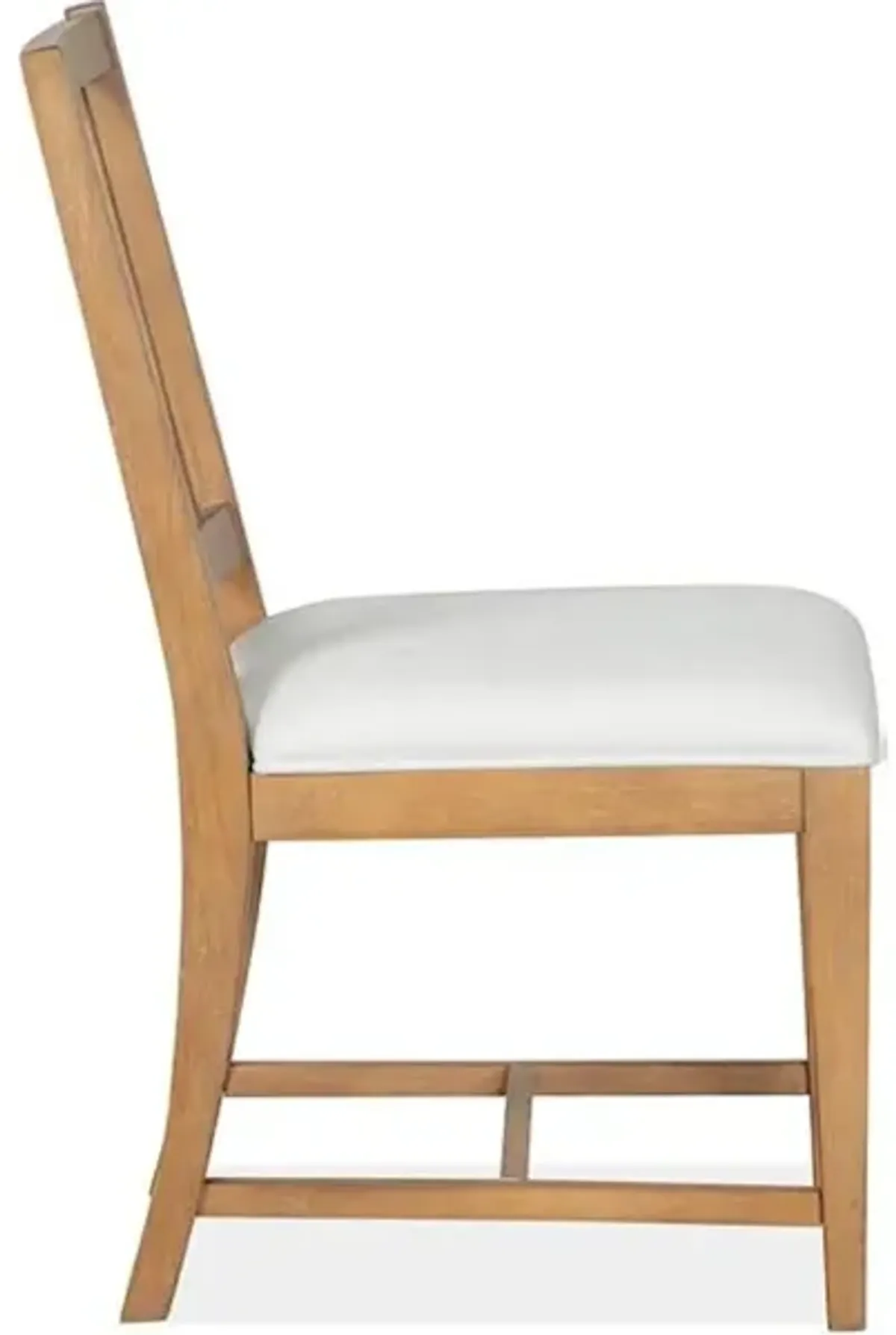 Dining Side Chair with White Upholstered Seat (2/ctn)