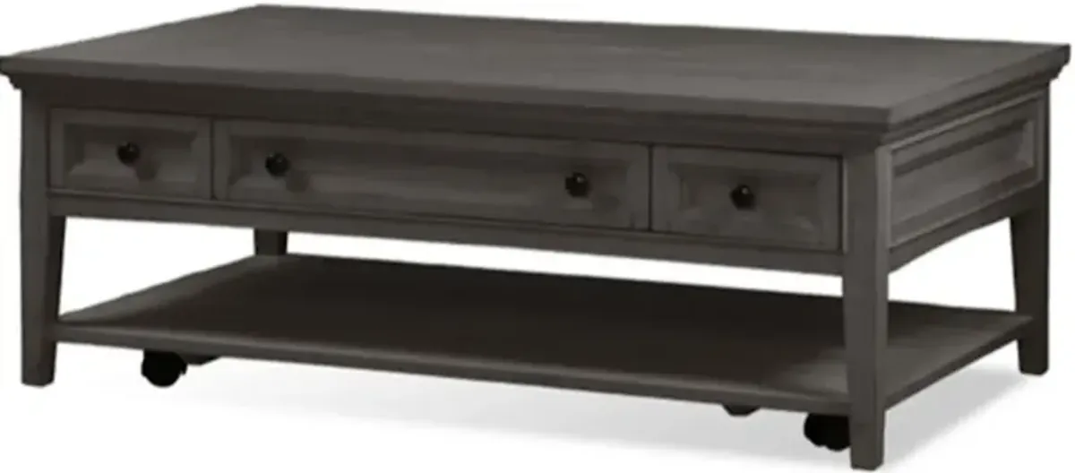 Rectangular Cocktail Table with Casters