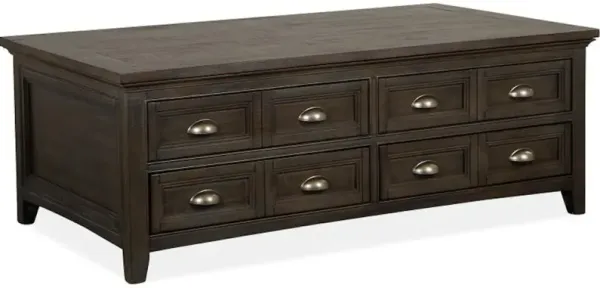 Lift Top Storage Cocktail Table with Casters