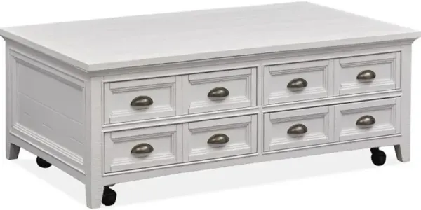 Lift Top Storage Cocktail Table with Casters