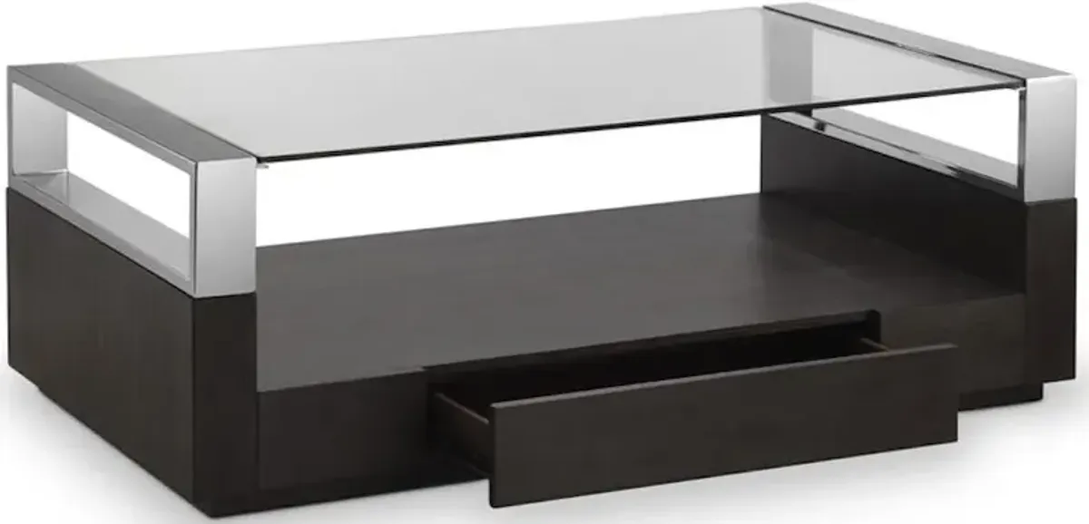 Rectangular Cocktail Table with Casters