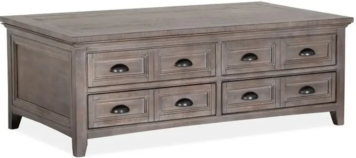 Lift Top Storage Cocktail Table with Casters