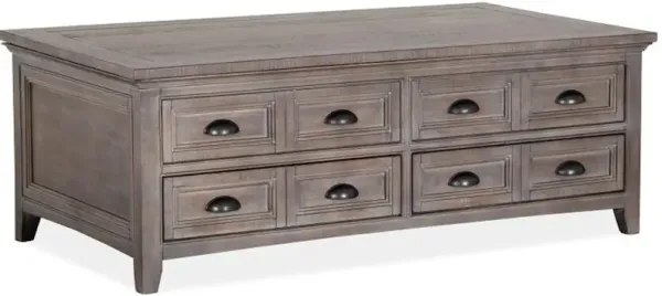 Lift Top Storage Cocktail Table with Casters