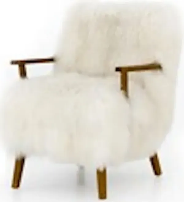 ASHLAND ARMCHAIR-MONGOLIA CREAM FUR