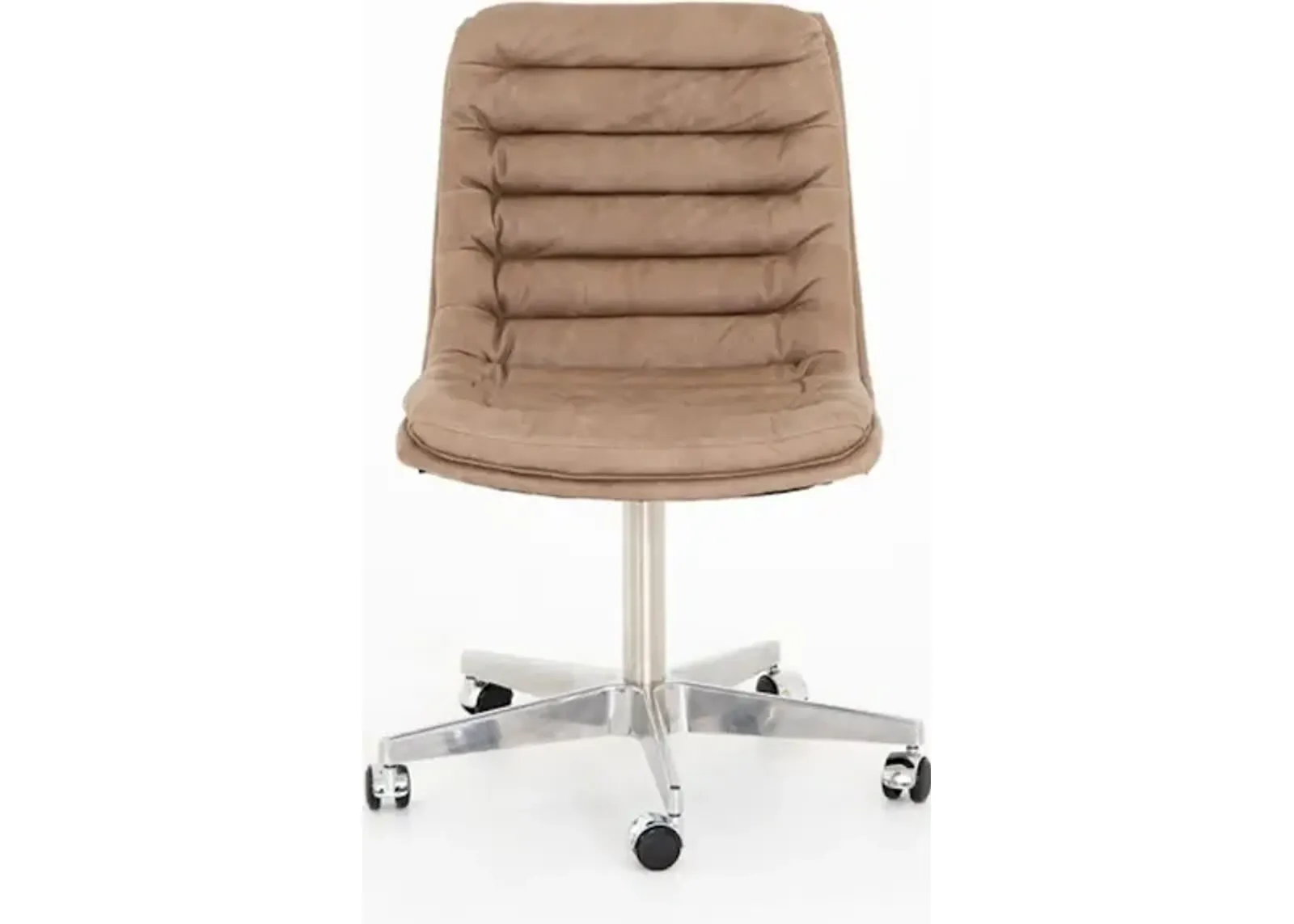 Malibu Leather Desk Chair - Natural Wash Mushroom