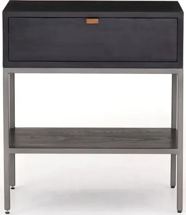 Trey Nightstand in Black Wash Poplar
