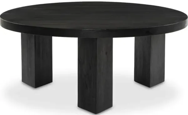 Mesa Round Coffee Table-Ebony Parawood