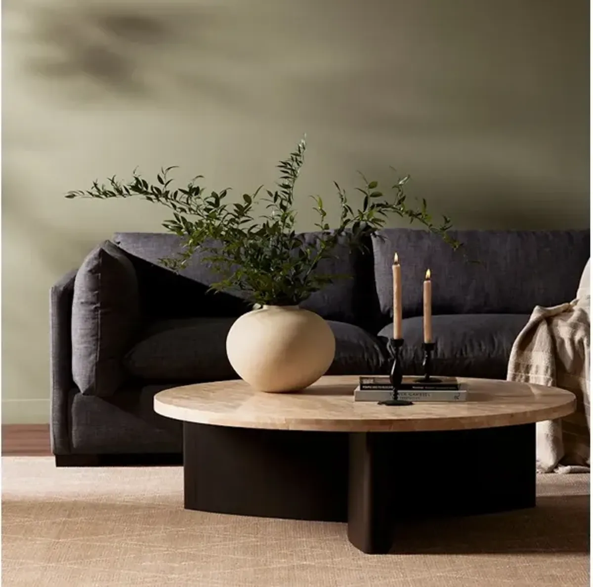 Toli Coffee Table-Travertine