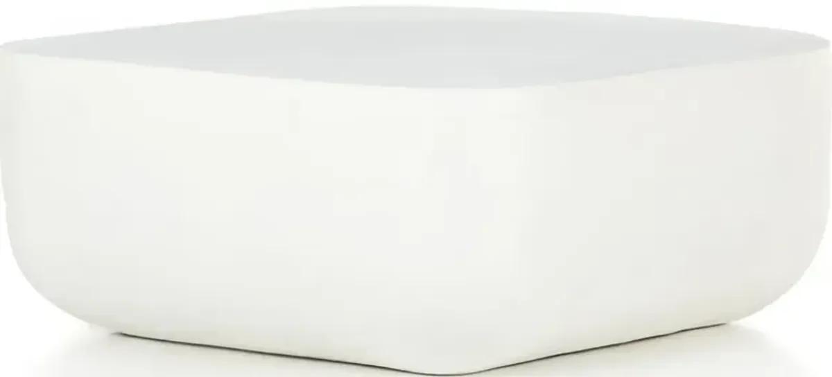 Basil Square Outdoor Coffee Table-White