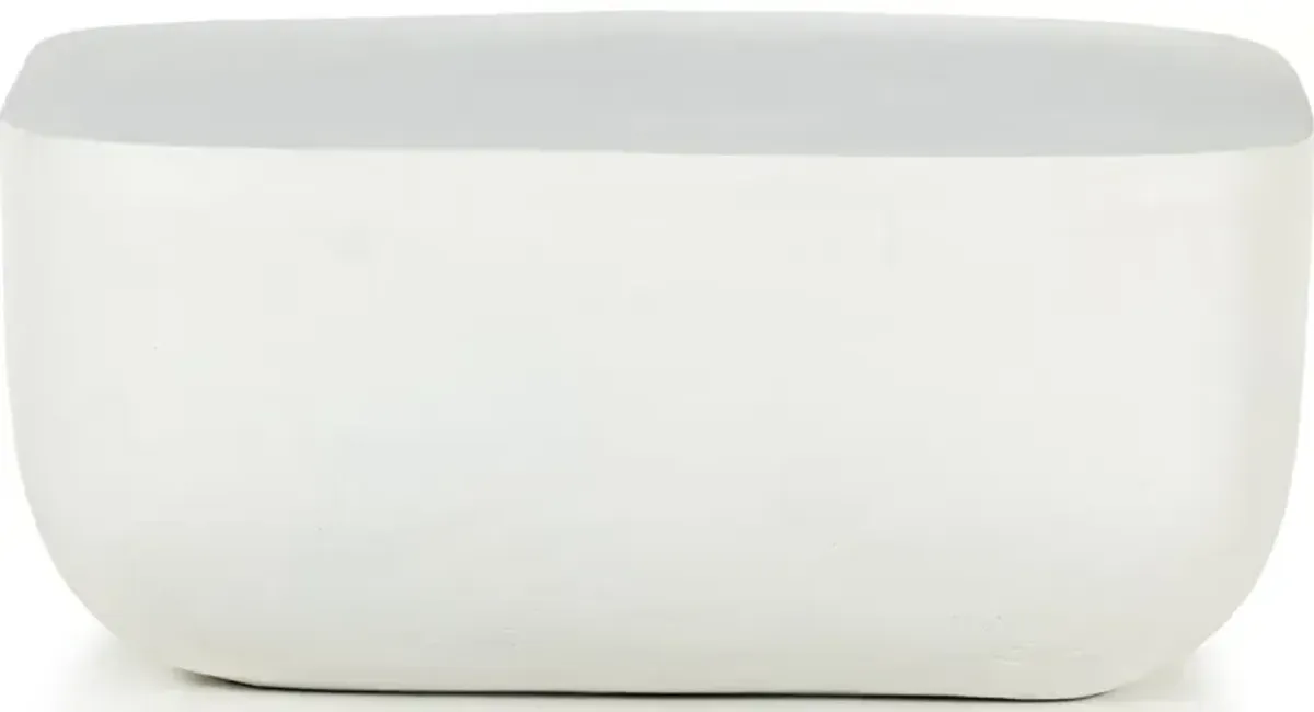 Basil Square Outdoor Coffee Table-White