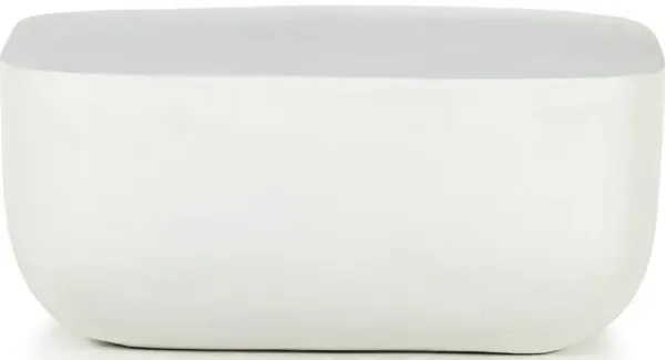 Basil Square Outdoor Coffee Table-White