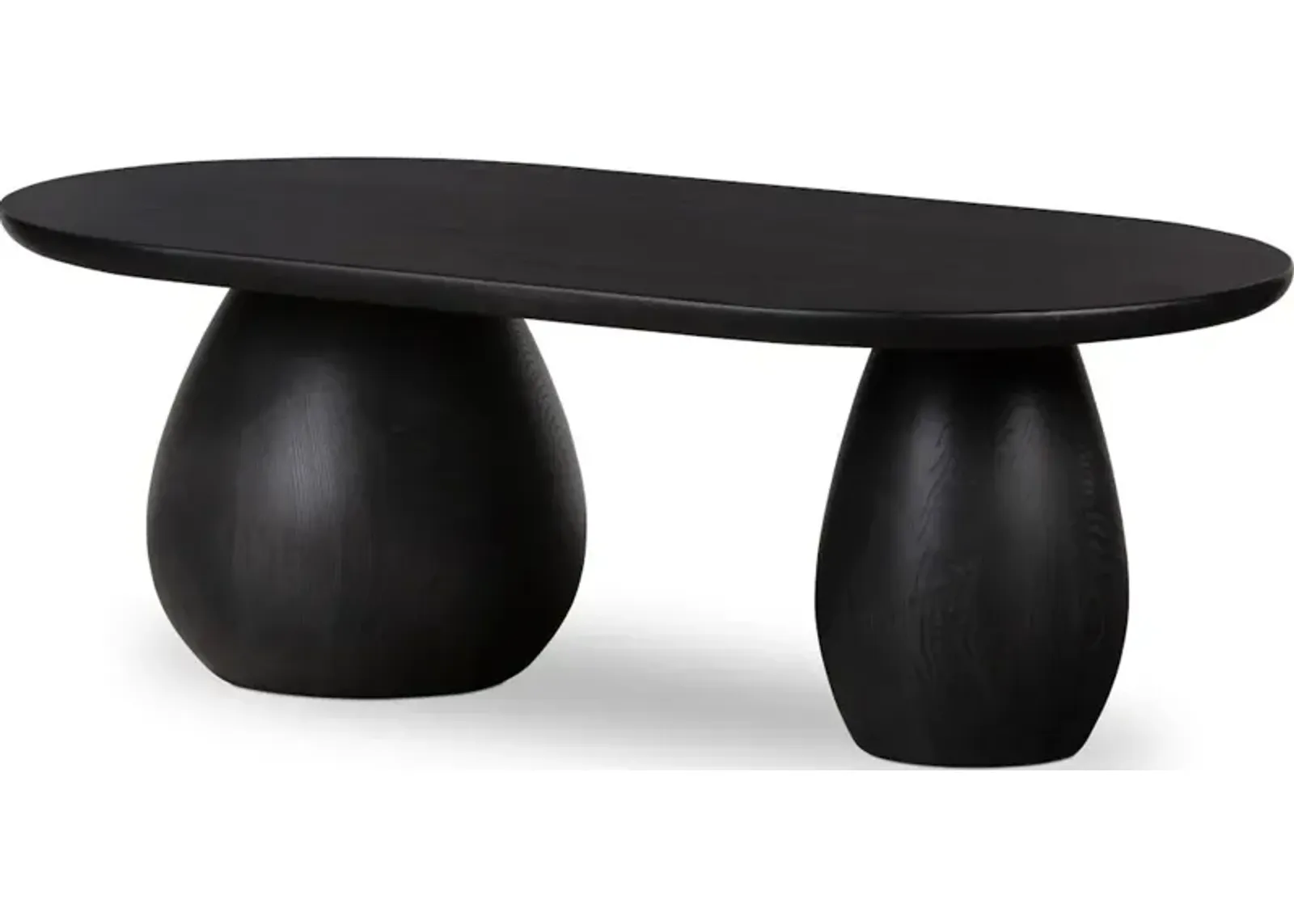 Merla Wood Coffee Table-Black Wash Ash