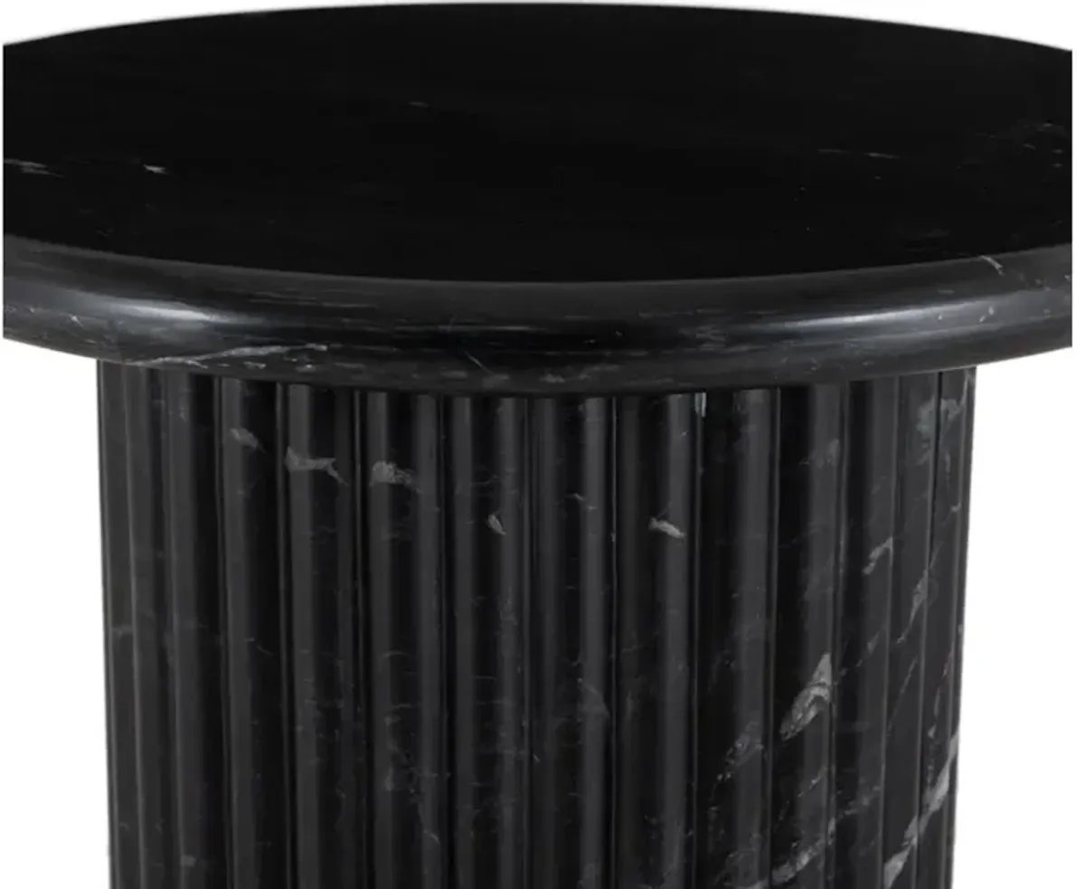 Oranda End Table-Black Marble